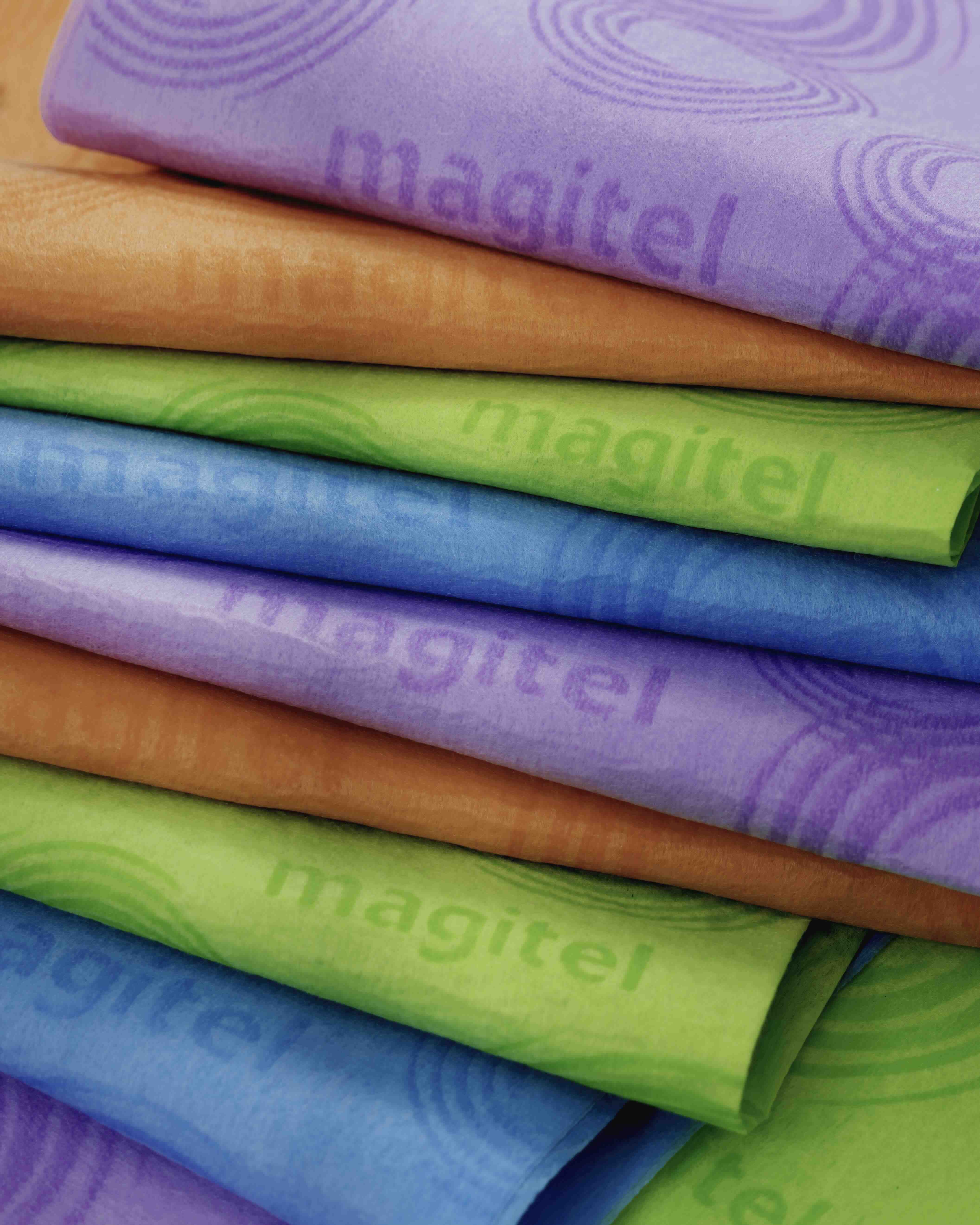 Telas magitel apiladas