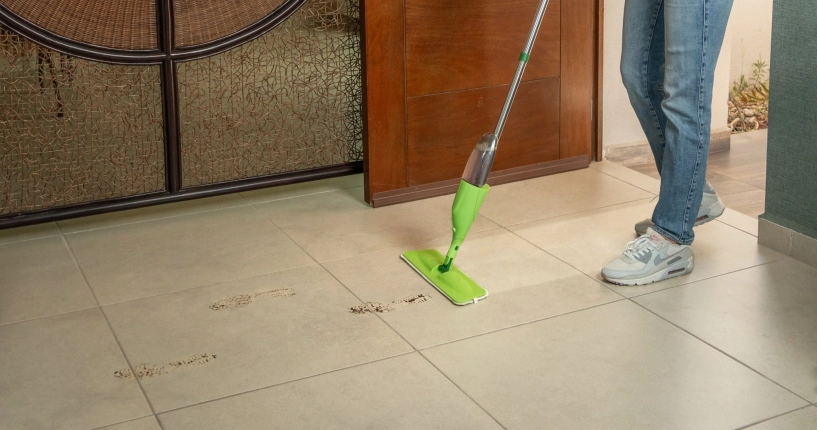 Casa y pisos limpios con el trapeador Spray Mop