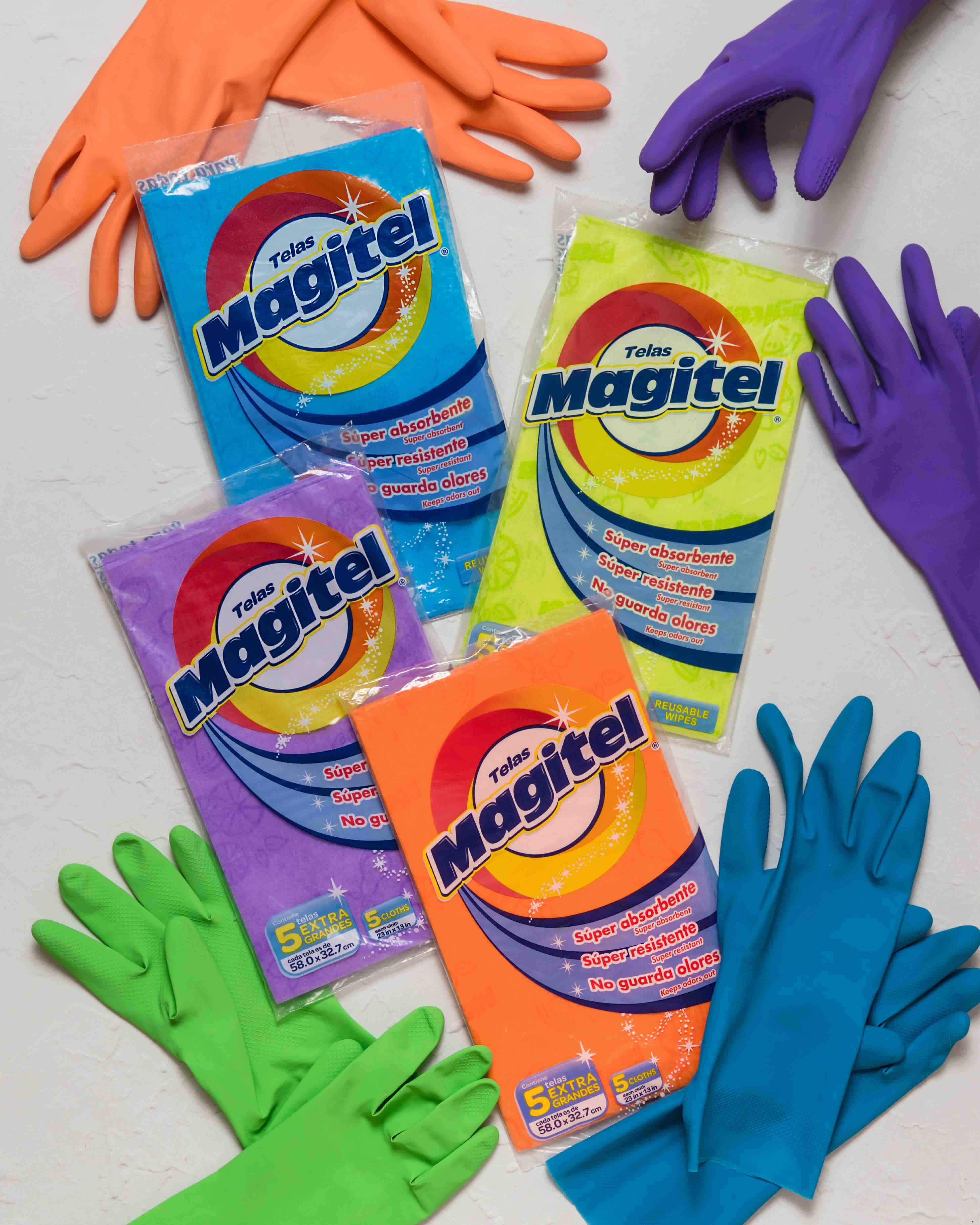 Diferentes productos y colores de magitel tela